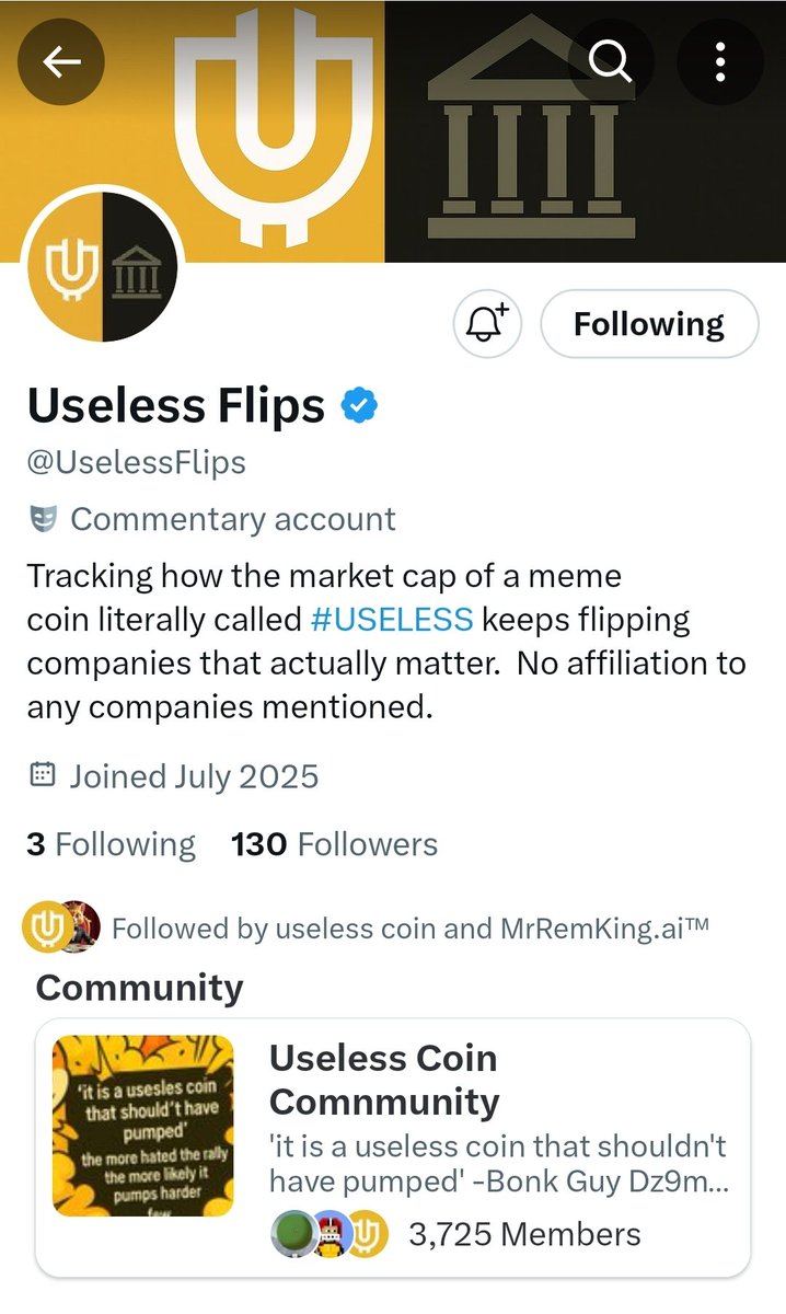 Brodie (@brodiebuys) on Twitter photo FINALLY
<a href="/UselessFlips/">Useless Flips</a> is verified. Idk why that took so long.
#USELESS looking ready to flip something what we think chat? FINALLY
<a href="/UselessFlips/">Useless Flips</a> is verified. Idk why that took so long.
#USELESS looking ready to flip something what we think chat?