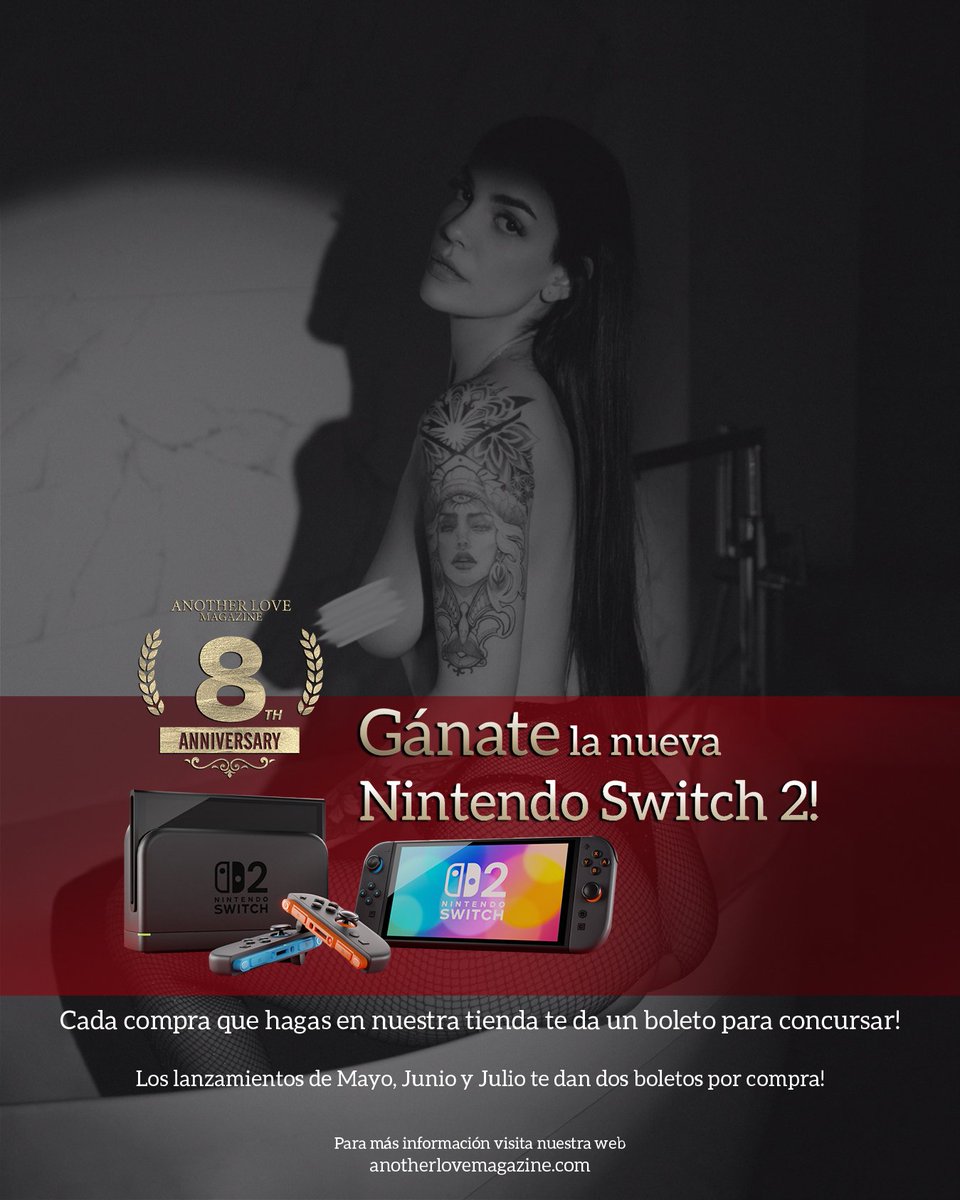 Another Love Magazine (@anotherlovemag) on Twitter photo ✨ Regresa <a href="/NaimaVega/">bitch please</a> para nuestro 8vo Aniversario!🔥 Con su mejor Revista!
⬇️Gánate una Nintendo Switch 2⬇️
anotherlovemagazine.com/naima-vega ✨ Regresa <a href="/NaimaVega/">bitch please</a> para nuestro 8vo Aniversario!🔥 Con su mejor Revista!
⬇️Gánate una Nintendo Switch 2⬇️
anotherlovemagazine.com/naima-vega