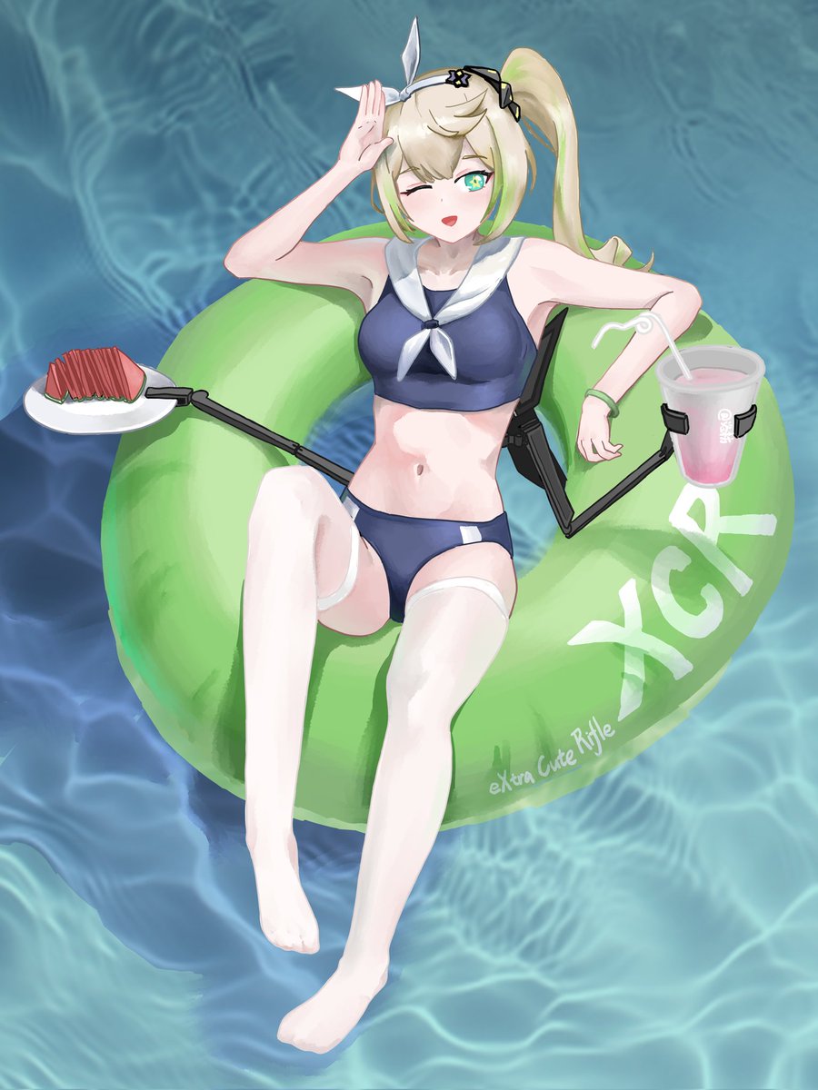 夏克里-泳坛巨星
爽画，但是画着画着爽不起来了
——话说游泳穿丝袜真的舒服吗，从来没见过感觉