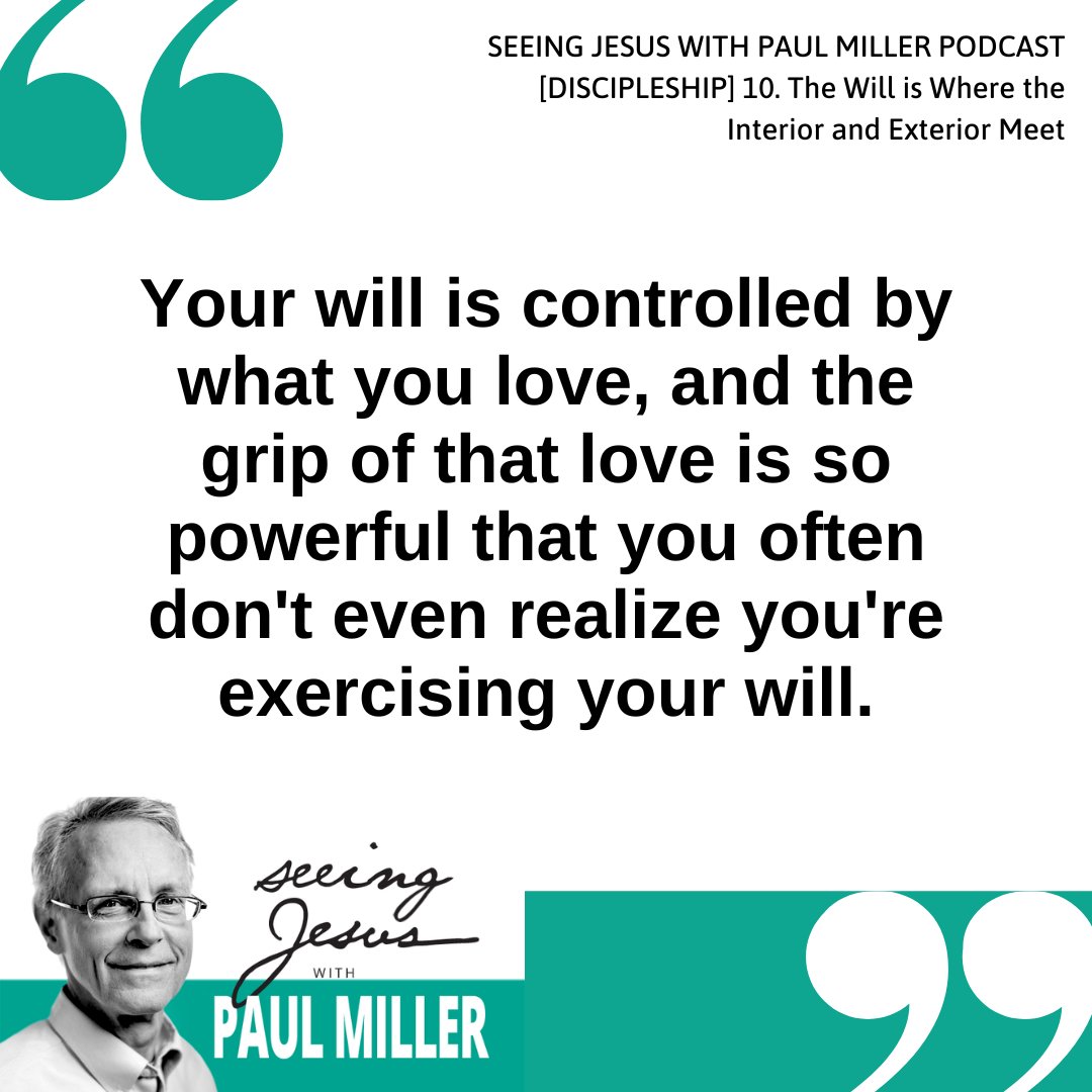 When you slow down, you begin to uncover your will.

On today’s podcast, we continue their conversation about discipleship, looking at the role of the will.

Listen here: seejesus.net/blogs/podcast/…