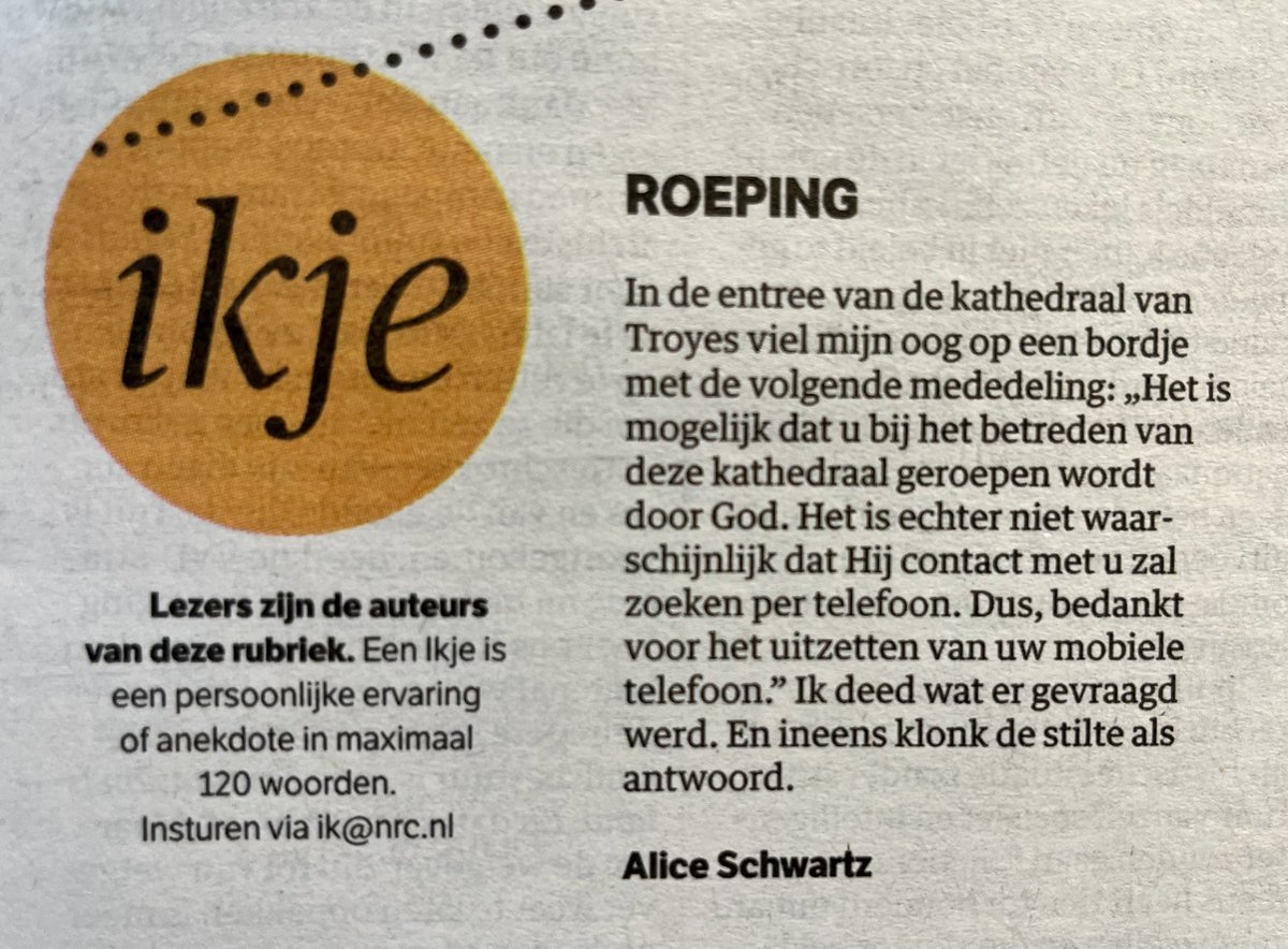 Communicatie

Wat een fraai #ikje <a href="/nrc/">NRC</a> vanochtend 9/7/25 van Alice Schwartz