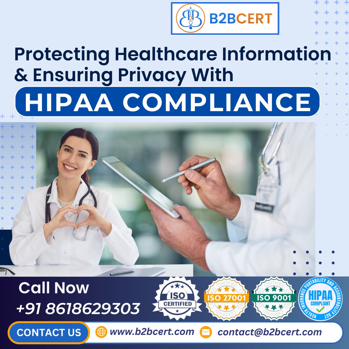 b2bcert's tweet image. Protecting Healthcare Information &amp;amp; Ensuring Privacy with HIPAA Compliance 

#HIPAACompliance #HealthcareSecurity #PatientPrivacy #DataProtection #HealthTech #B2BCERT #ComplianceMatters #HealthcareIT #MedicalDataSecurity #Bahrain #Cyprus #Egypt #Iran #Iraq #Israel #Jordan #Kuwait