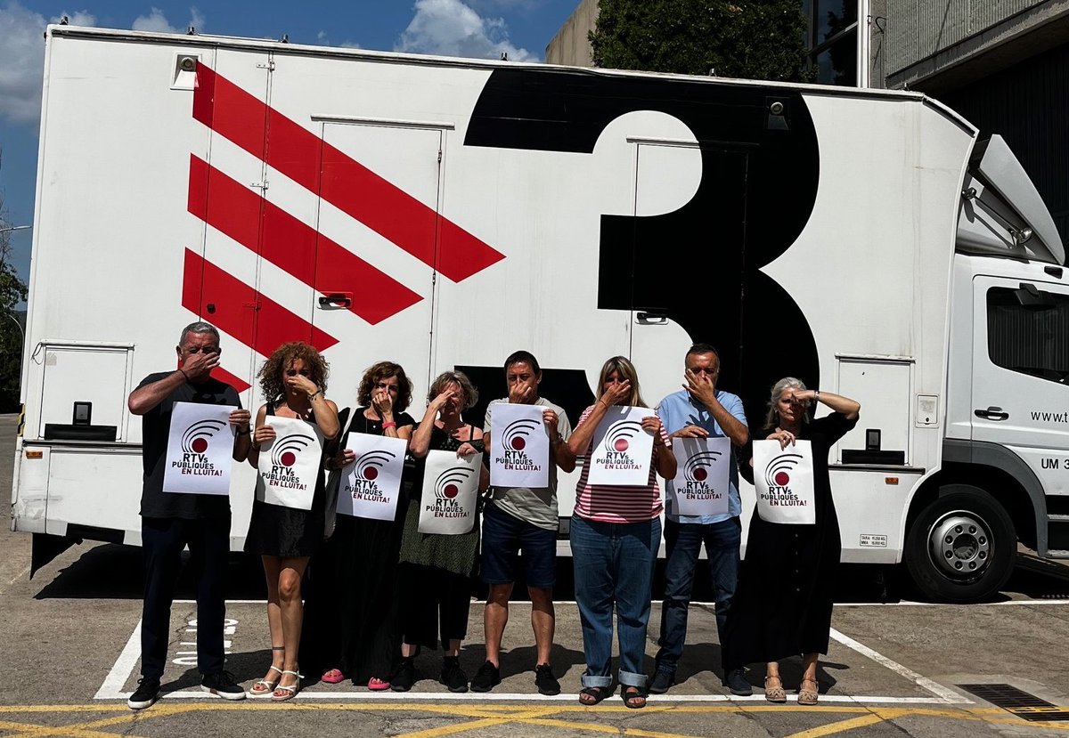 Jornada de protesta de l'aliança "Ràdio Televisions Públiques en Lluita"
