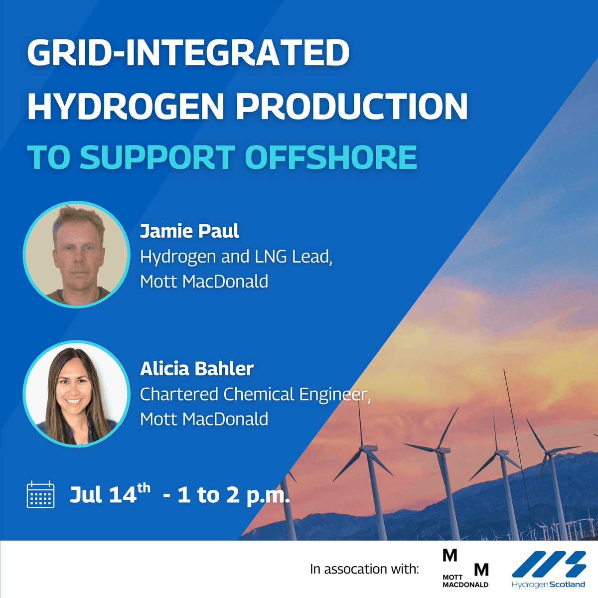 Join Jamie Paul and Alicia Bahler as they share their expertise on the Hydrogen Scotland webinar