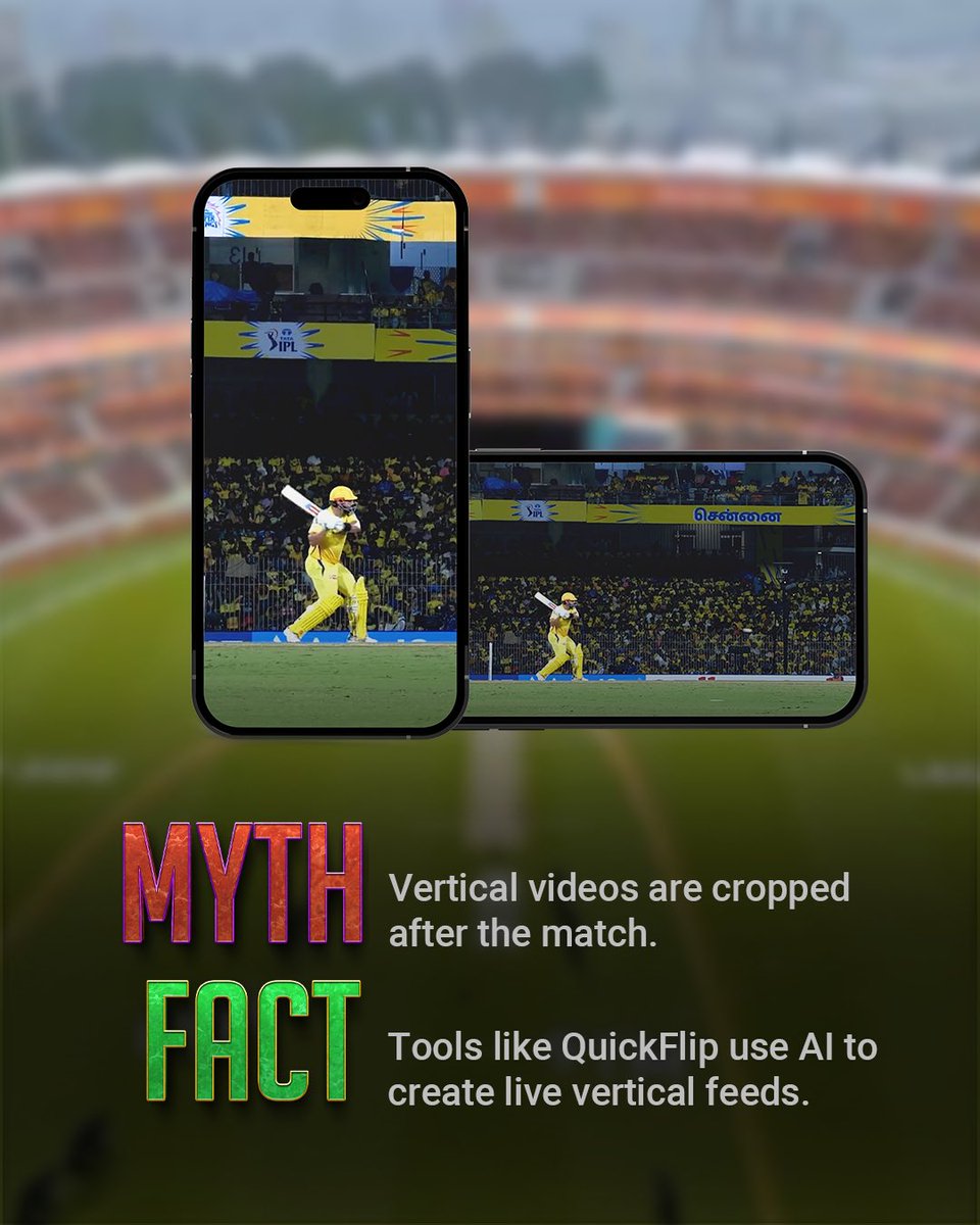 QuidichTech's tweet image. Cameras. Cables. Code. Cricket.
There’s a whole world behind the broadcast and it’s way smarter (and cooler) than most people think.
We’re here to clear the air, bust some myths, and show you what really powers the game.

#BehindTheFeed #QuidichExplains #MythVsFact #CricketTech