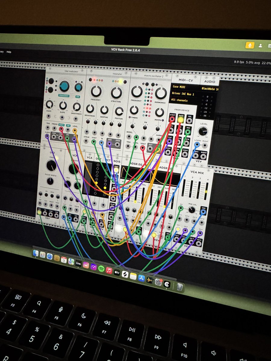 Started my morning with this. <a href="/vcvrack/">VCV</a> is one of my favorite platforms for creating textures. You can really experiment and play around with it. It has a bit of a learning curve, but the process can lead to some fascinating results 🙂