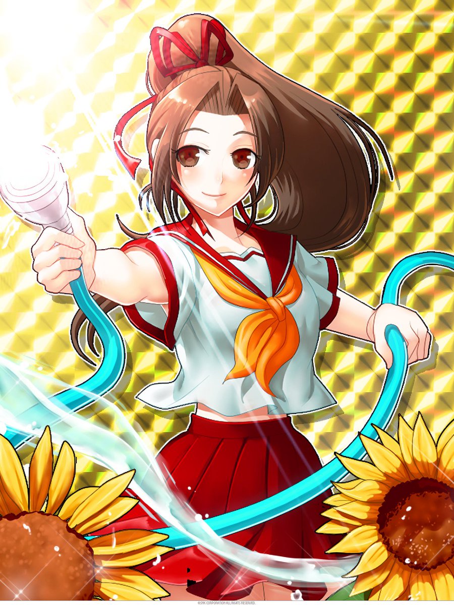SNKPofficial's tweet image. Today is #SunflowerDay in Japan 🌻
Mai Shiranui and sunflowers 👀
what a stunning combination! They really shine under the sun 🌞✨
#SNK #FatalFury #KOF