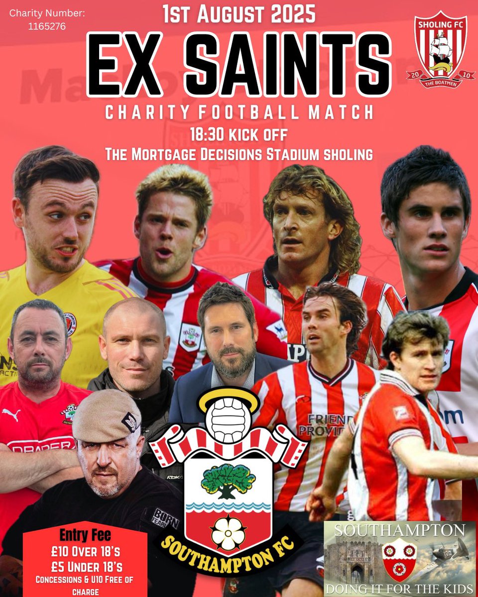 Robbie ๐ (@_saintsinfrance) on Twitter photo Ex Saints vs <a href="/SotonDIFTK/">Southampton DIFTK</a>
๐ 1st August 2025
๐๏ธ <a href="/sholingfc/">Sholing FC</a>
๐ฐ๏ธ 18:30 ko
๐๏ธ ยฃ10 Over 18โs / ยฃ5 Under 18โs
(Pay at the gate)
The bar will be open, with live music, auction, and a chance to meet some of the legends! ๐ปโ๏ธ
All proceeds to charity ๐ #Saintsfc Ex Saints vs <a href="/SotonDIFTK/">Southampton DIFTK</a>
๐ 1st August 2025
๐๏ธ <a href="/sholingfc/">Sholing FC</a>
๐ฐ๏ธ 18:30 ko
๐๏ธ ยฃ10 Over 18โs / ยฃ5 Under 18โs
(Pay at the gate)
The bar will be open, with live music, auction, and a chance to meet some of the legends! ๐ปโ๏ธ
All proceeds to charity ๐ #Saintsfc