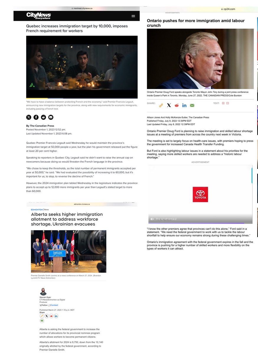 Then why did CONSERVATIVE premiers beg for immigrants?