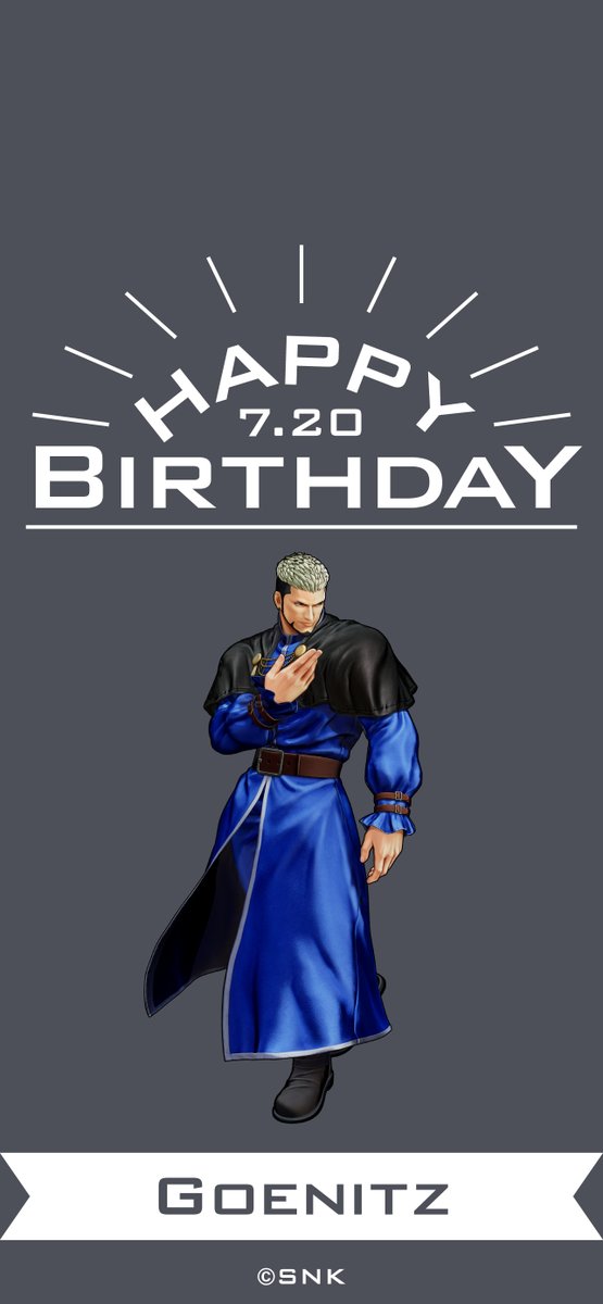 KOFstudio_jp's tweet image. 【誕生日Pick UP】
SNKキャラクターの誕生日を1人ずつご紹介!
7月20日はゲーニッツの誕生日です💐
Happy Birthday!
snk-corp.co.jp/official/kof-p…
#SNK #KOFXV #KOF15 #誕生日