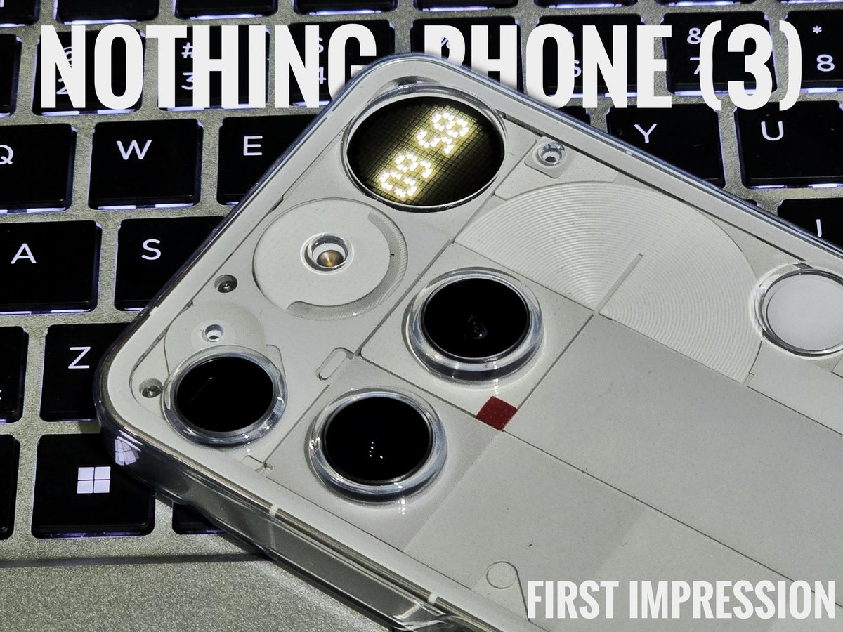 Been using the Nothing Phone (3) as my daily driver for the past few days here are my first impressions 👇

A thread 🧵

#NothingPhone3 #FirstLook