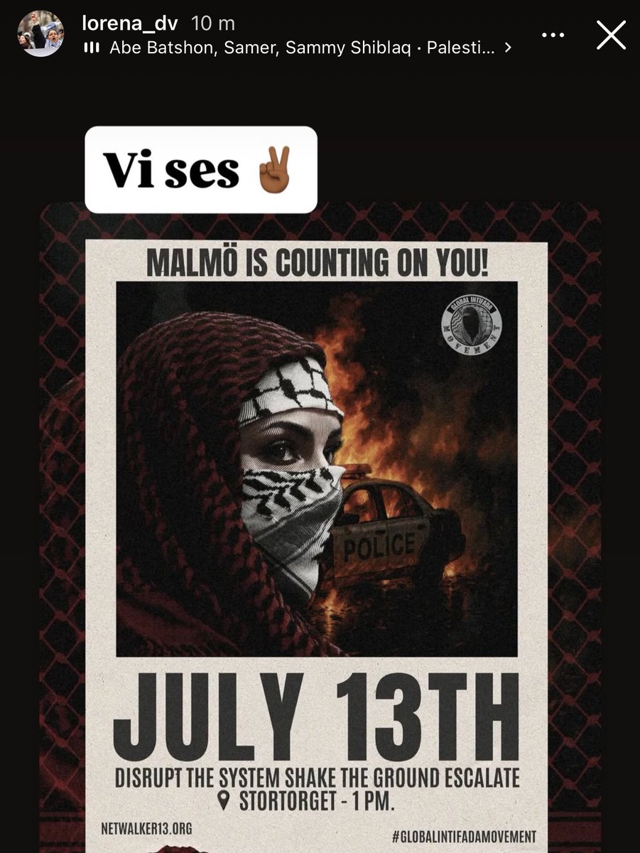 ”Global intifada.” Fler omdömesgilla utspel från vänsterpartiet. Ser fram emot TV4:s hemliga granskning av deras antisemitism.