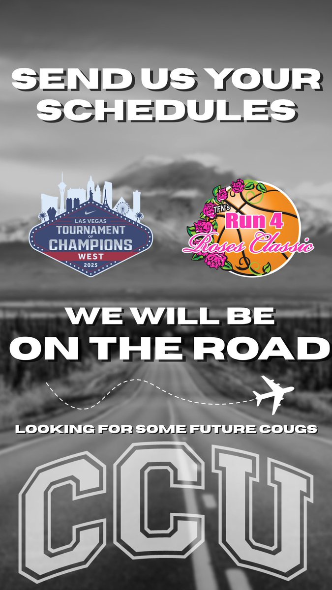 Send us your schedules for Nike ToC West and the Run 4 Roses Classic ! 
We can’t wait to watch some good bball and find some future cougs !!
#SkoCougs
