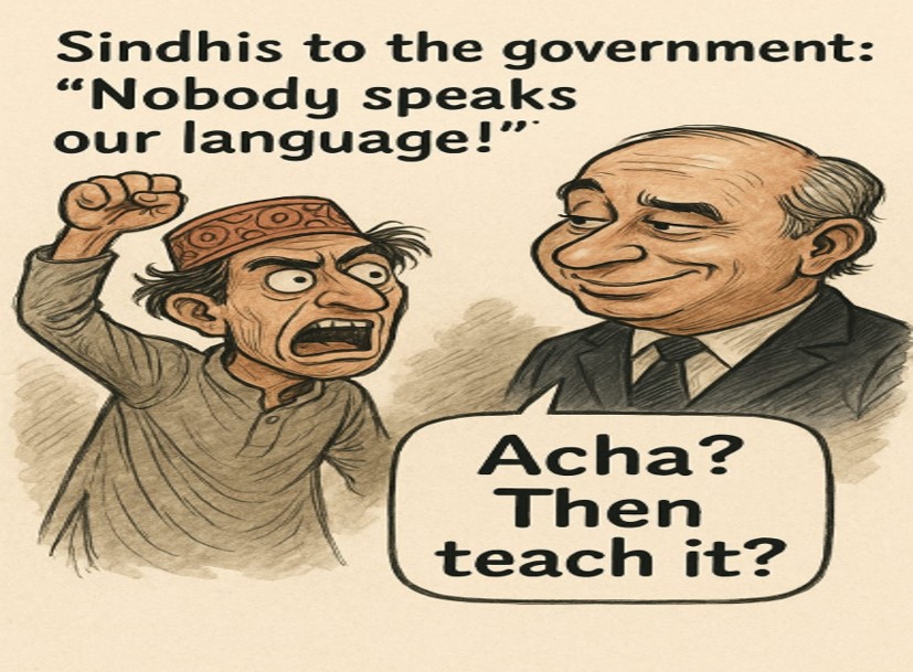 aliattaf0596's tweet photo. The smaller the Sindhi protestor,
  the bigger the fear behind that laugh.
#SindhiLanguageRiots #JusticeForSindhiLanguage https://t.co/Qvp6vTtU1V