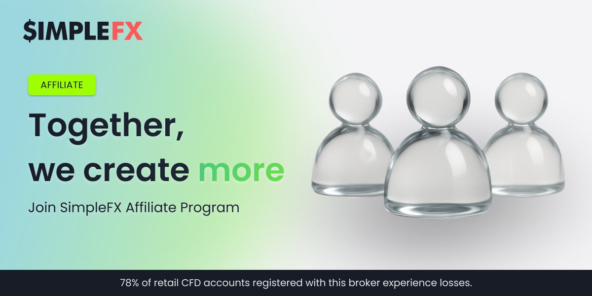SimpleFXcom's tweet image. 🎯 Your audience. Your impact. Your rewards.

Become a @SimpleFXaff  Affiliate and earn from every trade made by your referrals without limits.

✔️ No upfront costs
✔️ Real-time stats
✔️ Up to 50% commission

🔗 simplefx.com/affiliate