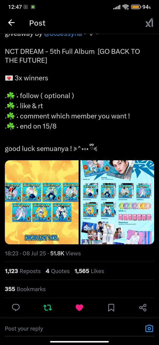yourdekara's tweet photo. @bluessyna Done kaaa, jujur pengen punya yang markk, karna second bias aku 😔🫰🏻 https://t.co/heWfHSgkao