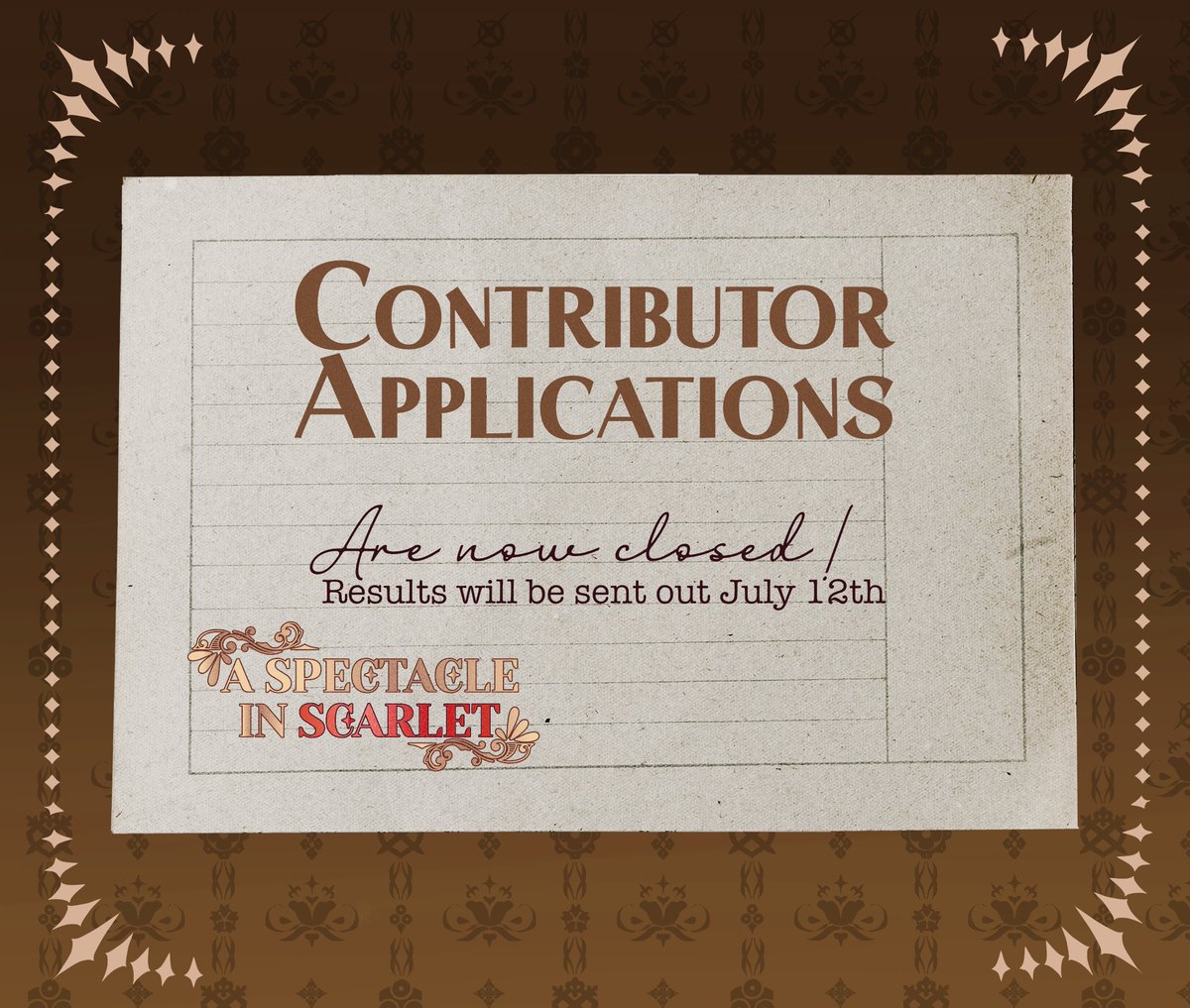 🎭 CONTRIBUTOR APPLICATIONS ARE NOW CLOSED!! 🎭

Thank you for your incredible response. We look forward to welcoming all of our new performers!

🎙️ Results will be sent out July 12th!