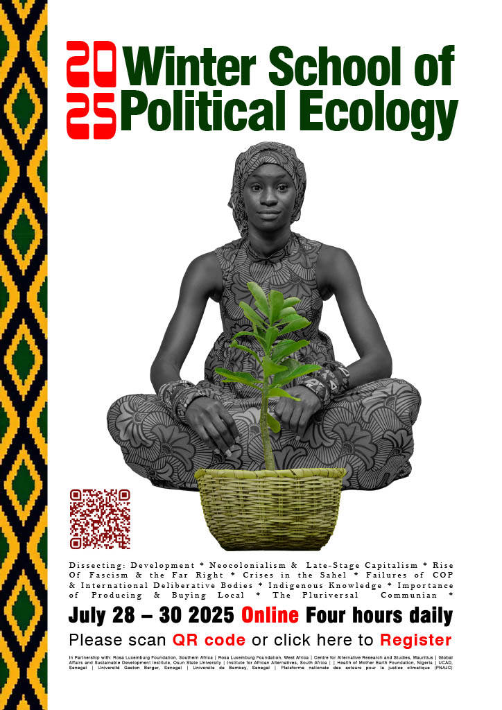 Rosa Luxemburg Stiftung Southern Africa (@rosalux_sa) on Twitter photo INVITATIONđź””
Are you interested in the topic of socioecological transformation? Then join us from 28-30 July, for the Winter School of Ecology.
⏰ 12:30 SAST | 10:30 GMT | 14:30 MUT
Registration: Scan QR Code or click link below
eu01web.zoom.us/webinar/regist…
<a href="/rosaluxglobal/">Rosa Luxemburg Foundation</a> INVITATIONđź””
Are you interested in the topic of socioecological transformation? Then join us from 28-30 July, for the Winter School of Ecology.
⏰ 12:30 SAST | 10:30 GMT | 14:30 MUT
Registration: Scan QR Code or click link below
eu01web.zoom.us/webinar/regist…
<a href="/rosaluxglobal/">Rosa Luxemburg Foundation</a>