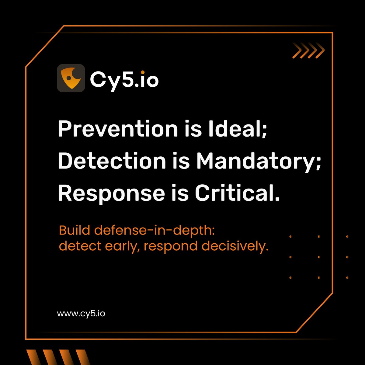 Cy5_io's tweet photo. 𝐷𝑜𝑤𝑛𝑡𝑖𝑚𝑒? 𝑅𝑒𝑝𝑢𝑡𝑎𝑡𝑖𝑜𝑛 𝑙𝑜𝑠𝑠? 𝑅𝑒𝑔𝑢𝑙𝑎𝑡𝑜𝑟𝑦 𝑓𝑖𝑛𝑒𝑠?
These aren’t prevention failures – they’re response failures.

Detection is mandatory. But without critical, decisive response, it’s just noise.

Build resilience that doesn't just alert... it acts. https://t.co/JFyDF2AE47
