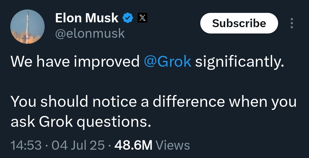 We're noticing it <a href="/elonmusk/">Elon Musk</a>.