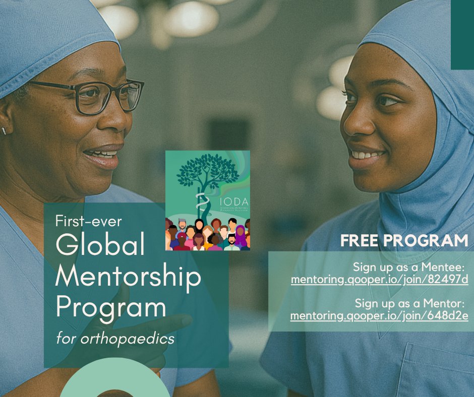 OrthoDiversity's tweet image. The IODA Mentorship Program is gaining traction and you don’t want to miss it! Last week we proudly launched the first-ever global #orthopaedic mentorship network.
🌍 Connections
🤝 Guidance
🌱 Growth
Sign up:
Mentees: ow.ly/bfR850WlpU6
Mentors: ow.ly/KQhU50WlpU5