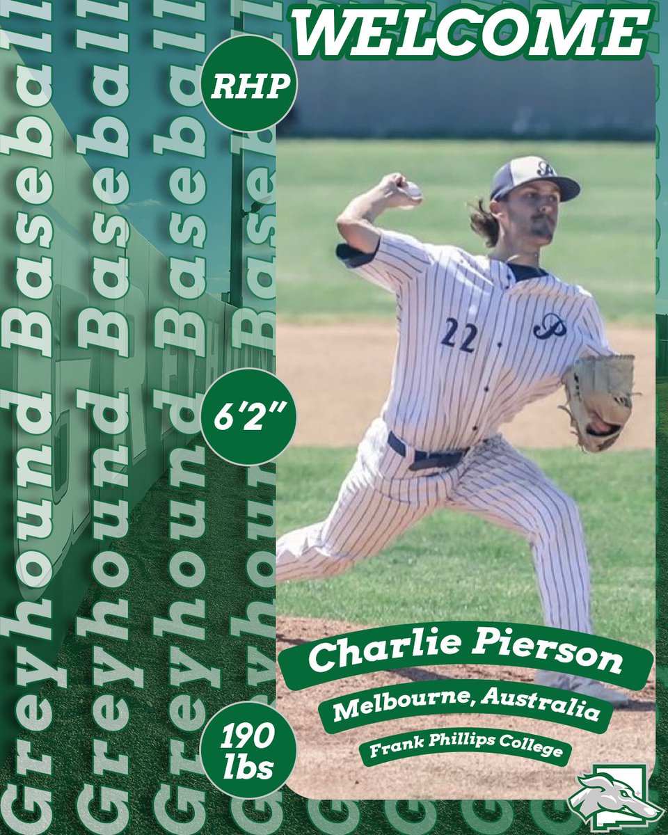🖊️ SIGNED | This transfer joining us all the way from the land down under ready to hop on the mound as a Hound! Welcome to Greyhound Nation Charlie! 🔥 🦘 🔥 #ALLIN 🐾 🇦🇺