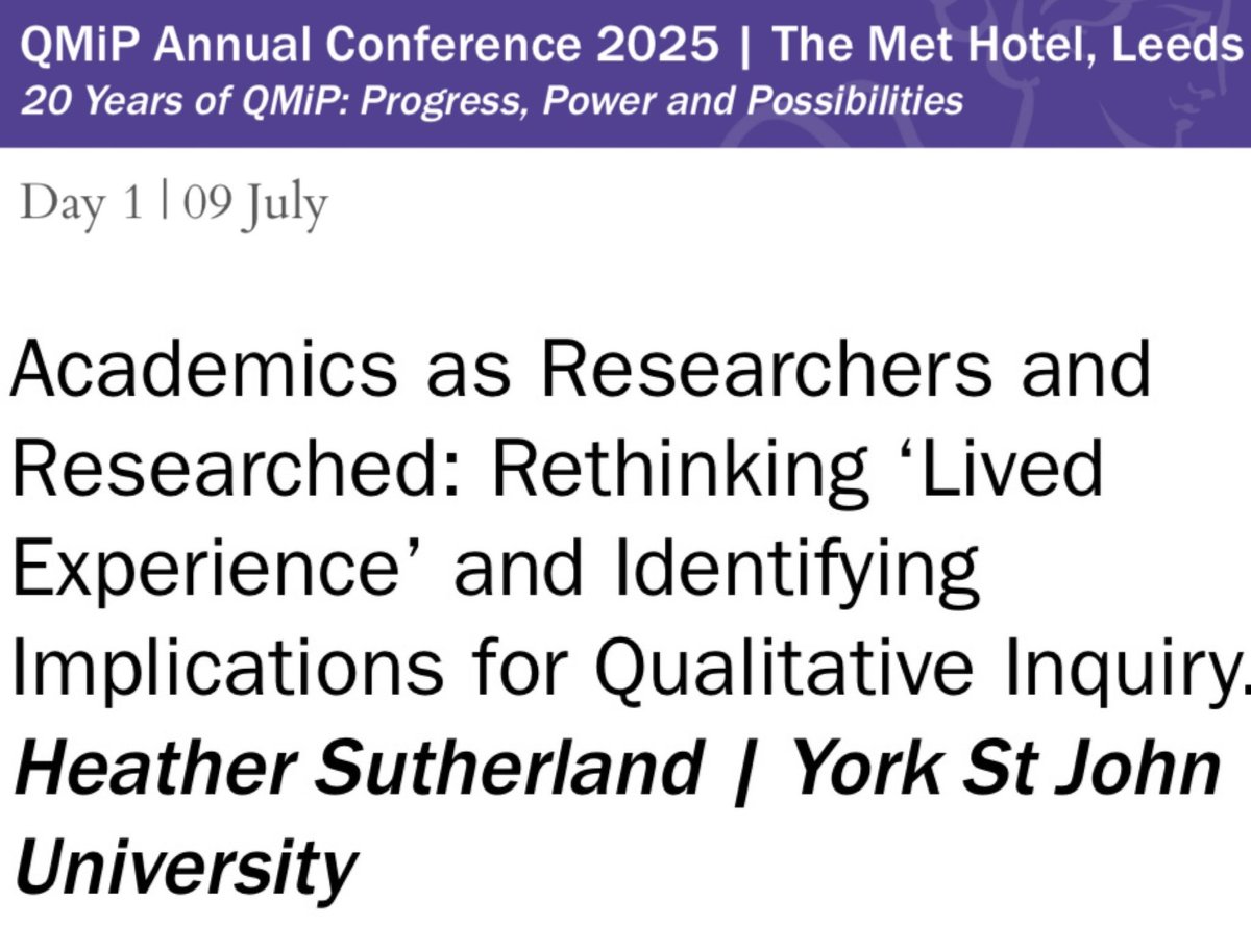 Final early start of this academic year. Looking forward to my first time attending the BPS Qualitative Methods in Psychology conference! #QMiP2025