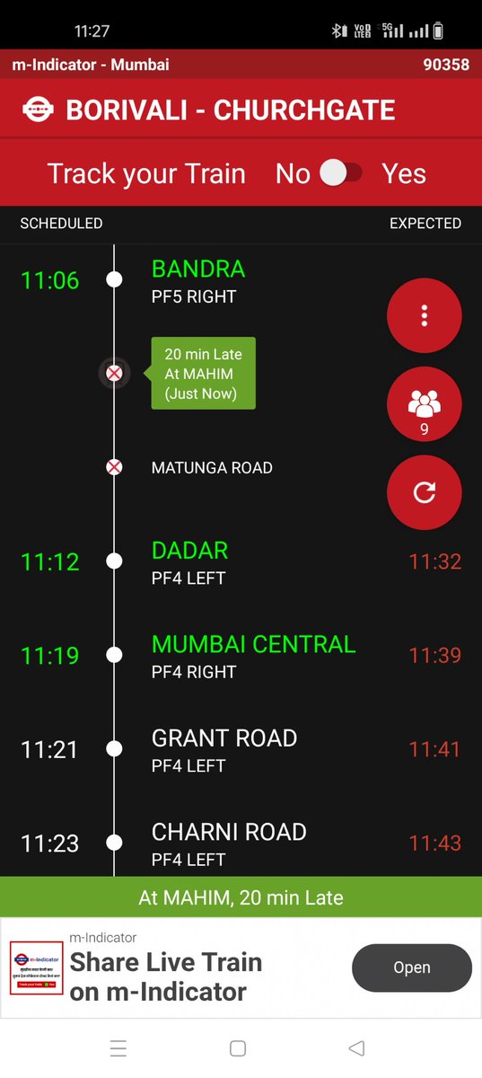 NK19854's tweet photo. @WesternRly 
बोरीवली से चलनेवाली ९० % फास्ट लोकल स्लो ट्रैक पे क्यों चलाया जाता है ।
अंधेरी के बाद फास्ट है तो फास्ट ट्रैक पे क्यों नहीं चलते डेली कई सारी लोकल २० से २५ मिन�� देरी से चलती है https://t.co/iPjZki0TLZ