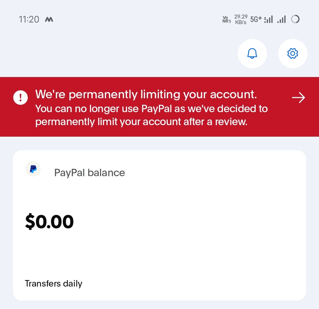 Devkant06946180's tweet image. Hey @PayPal @AskPayPal β Why is my account permanently restricted without proper reason? This is my hard-earned money, and I deserve access to it. Please review and resolve this urgently.
#PayPalIssues #UnfairBan