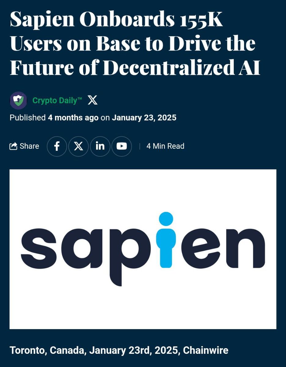cavemanxx_sol's tweet image. What if you could train AI like a game?
That’s @JoinSapien :
🎮 Game mechanics
💰 Instant rewards
🧠 Real impact
All on-chain. All verifiable.
From Guilds to token drops, this isn’t crowd labor. It’s AI-native ownership.
Train. Earn. Lead.
#JoinSapien #DePIN #OnchainWork #AI