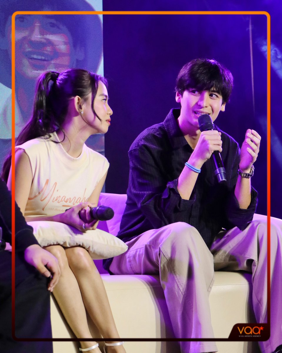 VivaArtists_'s tweet photo. LOOK: #AshDres Ashtine Olviga and Andres Muhlach at the Story Conference of 'MINAMAHAL: 100 Bulaklak Para Kay Luna' 🌸

Watch #AshDres in #Minamahal100BulaklakParaKayLuna, coming soon only in cinemas 🎬

#MinamahalStorycon 
#MinamahalMovie #VAA https://t.co/c0XDTwLWcP
