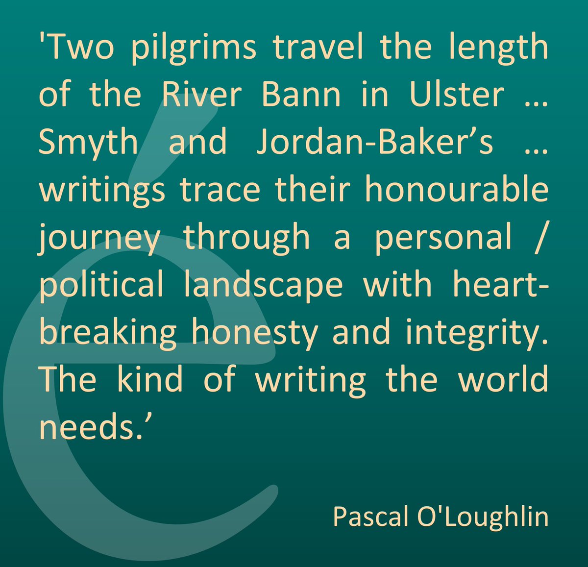 Epoque_Press's tweet image. If the River is Hidden by @CraigJordanBak1 and @CherrySmyth
‘…a moving and vital work’
‘The kind of writing the world needs.’
Available from you local bookshop, as ePub or direct from us: epoquepress.com/online-store/I…
#epoquepresstitles #epoquepressauthors #books #bookcommunity