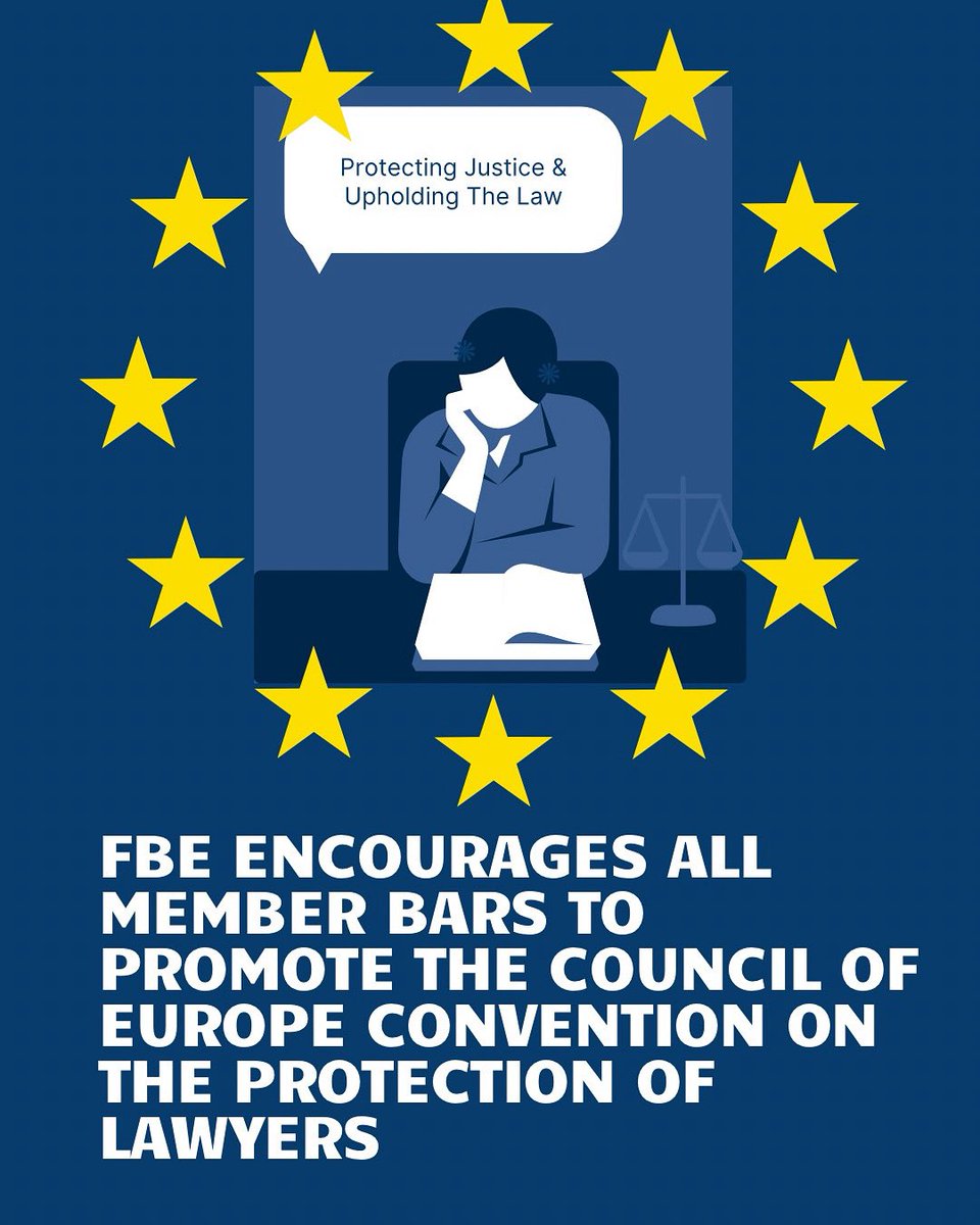 The FBE calls on its Member Bars to support &amp; promote the Council of Europe Convention for the Protection of the Profession of Lawyer!

📜 Adopted on 12 March 2025, now signed by 18 countries — most recently 🇧🇬 Bulgaria!

👉 Let’s protect lawyers &amp; uphold justice