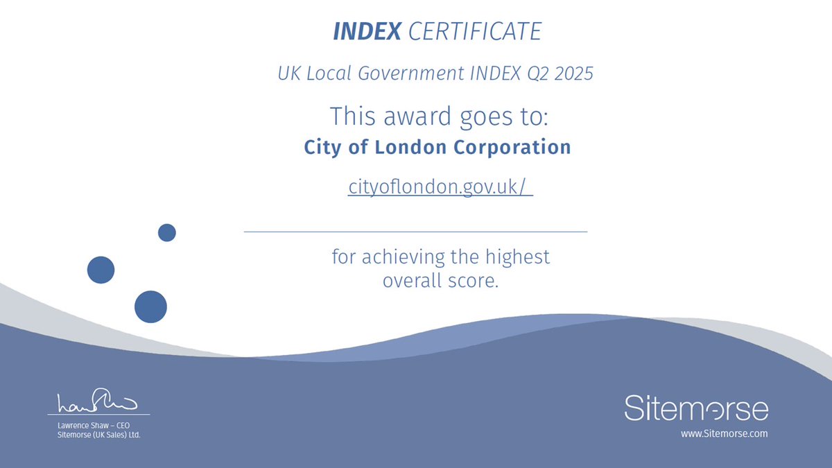 Ian_C_Thomas's tweet image. I’m incredibly proud to share that our Web Team led has achieved a remarkable milestone.
@Sitemorse regularly assess 338 Local Government websites for accessibility, Search Engine Optimisation, code quality, and more. They help us ensure our website is working properly without…