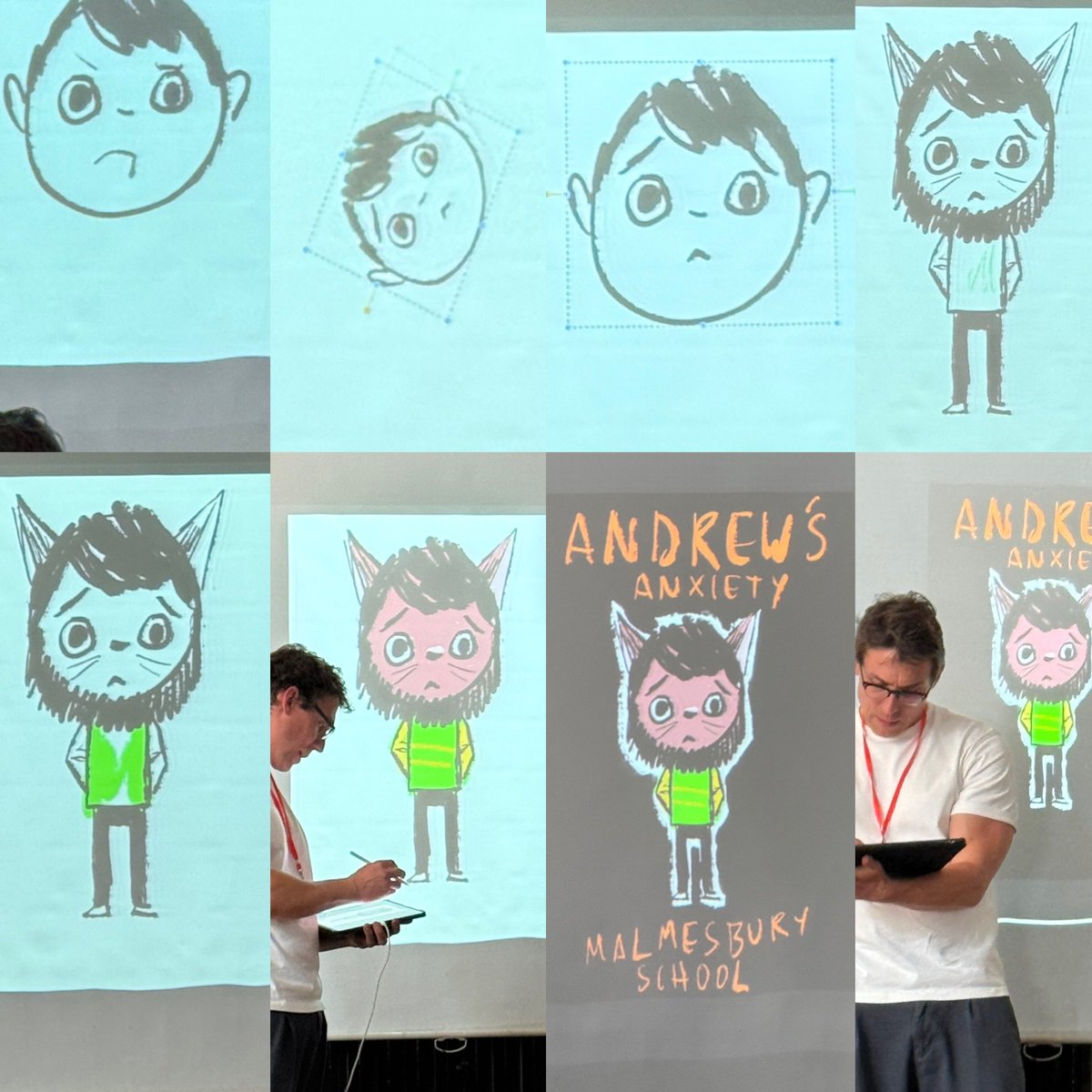 EnglishMalmesb1's tweet photo. What a treat it was to have @TomPercivalsays with us yesterday thanks to @Literacy_Trust and @patrickepalmer Tom read extracts from his stories, we discussed them, made music and created our own characters. Would our incredible book cover sell our book? It was ONE BIG WOW day! 🌟 https://t.co/XnCVMIpKvx