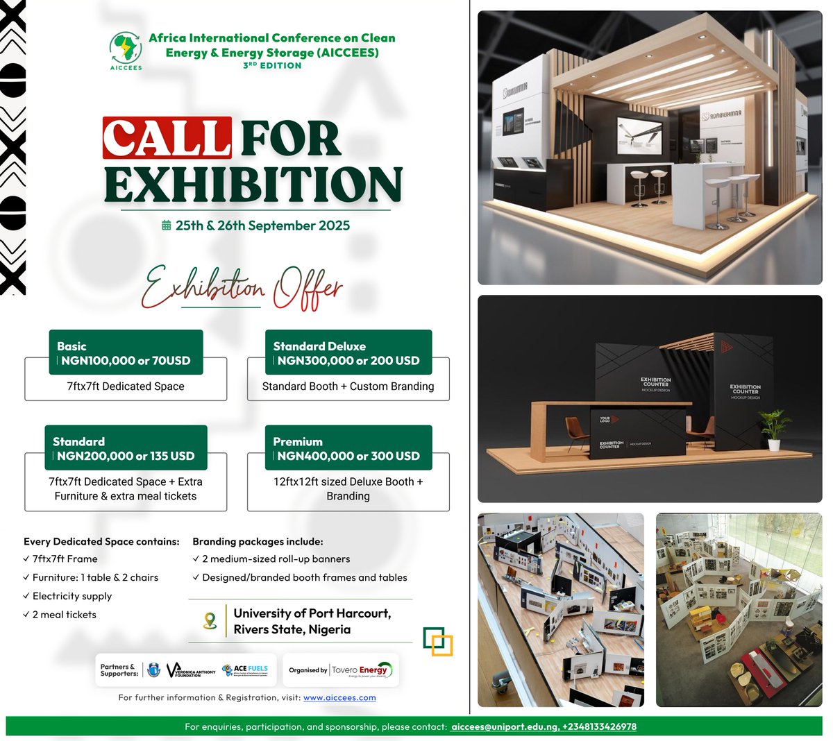 ToveroEnergy's tweet image. We WANT your groundbreaking #CleanEnergy research at #AICCEES2025! 🌍⚡
NEW Deadline: July 15
✅ Full sponsorships available (travel + registration)
📄 Submit FULL papers to: aiccees@uniport.edu.ng
Tag 2 researchers who need to see this! 👇
#EnergyTransition #ResearchFunding