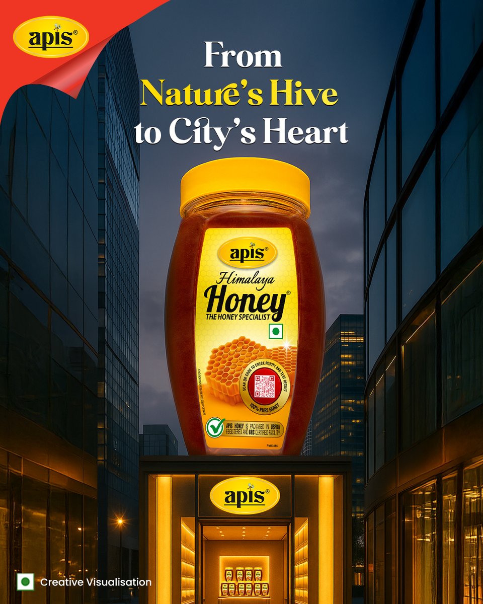 From the serene Himalayas to the hustle of the city. Apis Himalaya Honey brings purity straight to your table.

#apisindia #apishoney #FromHiveToHeart #ApisHoney #NatureMeetsCity