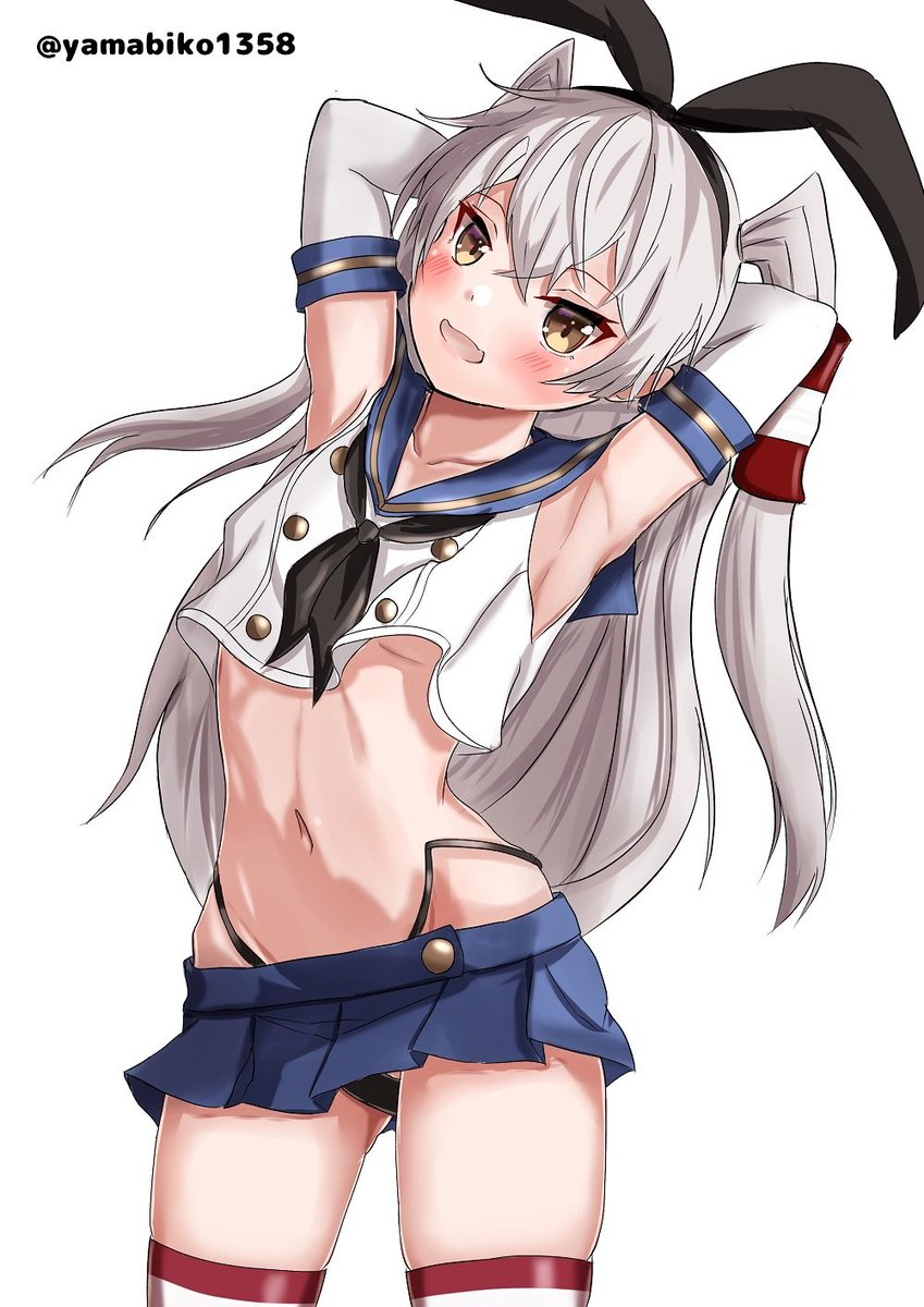 天津風(艦これ) ,島風(艦隊これくしょん) 「#独学でここまで成長したから一緒に頑張ろう 天津風の2年後 ←2023 2025」|ヤマビコ🔰シャドバン中😭のイラスト