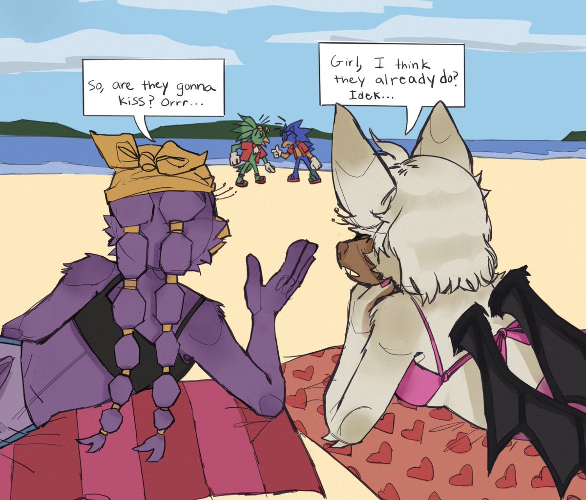 Kityipp's tweet image. Two very happy gay couples 🫶
#sonjet #wavetheswallow #RougeTheBat #SonicTheHedgehog #sonicfanart