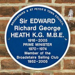 The former Prime Minister, Edward Heath was born at Albion Road in #Broadstairs on this day in 1916.

He attended Chatham House Grammar School in #Ramsgate, and was a Member of Parliament for #Bexley.

He was Prime Minister from 1970 to 1974 and led Britain into the EEC, in 1973.