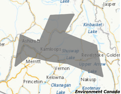 ❗️ Environment Canada has issued Special Weather Statements for:
🔹 North &amp; South Thompson
🔹 Shuswap
🔹 West Columbia
➡️ Rain could be heavy on Wednesday because of embedded thunderstorms.
*⃣ Localized flooding and reduced visibility are possible.
ℹ️www2.gov.bc.ca/assets/gov/pub…