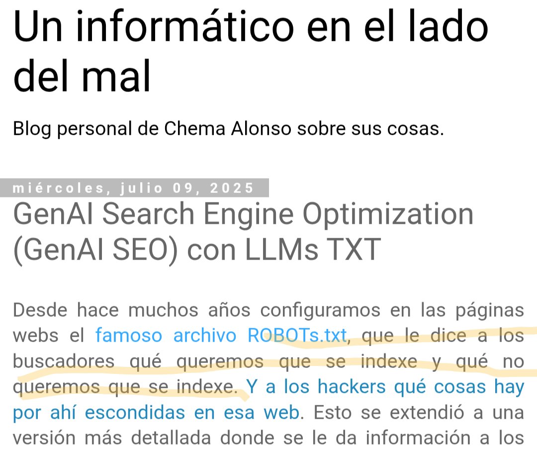 Error !!! El archivo robots.txt controla el rastreo, no la indexación.