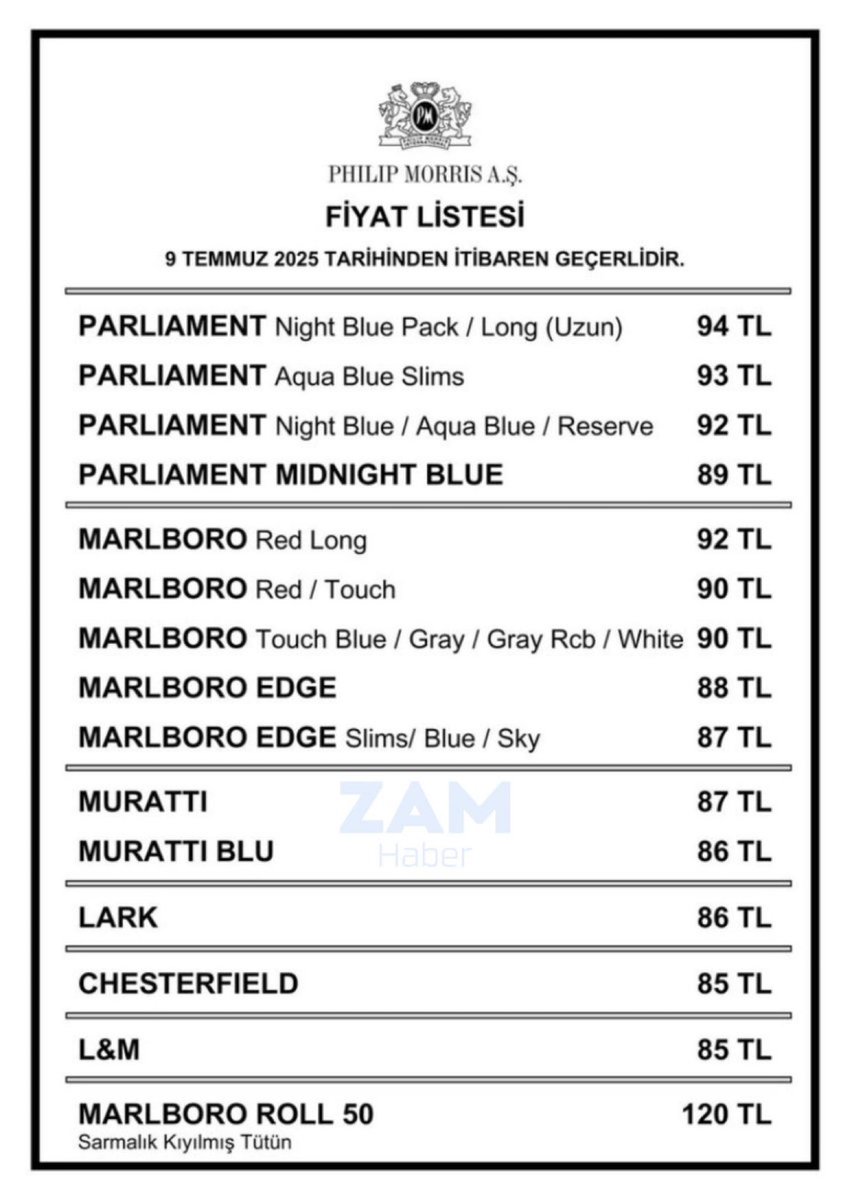 PHILIP MORRIS grubuna zam geldi❗️