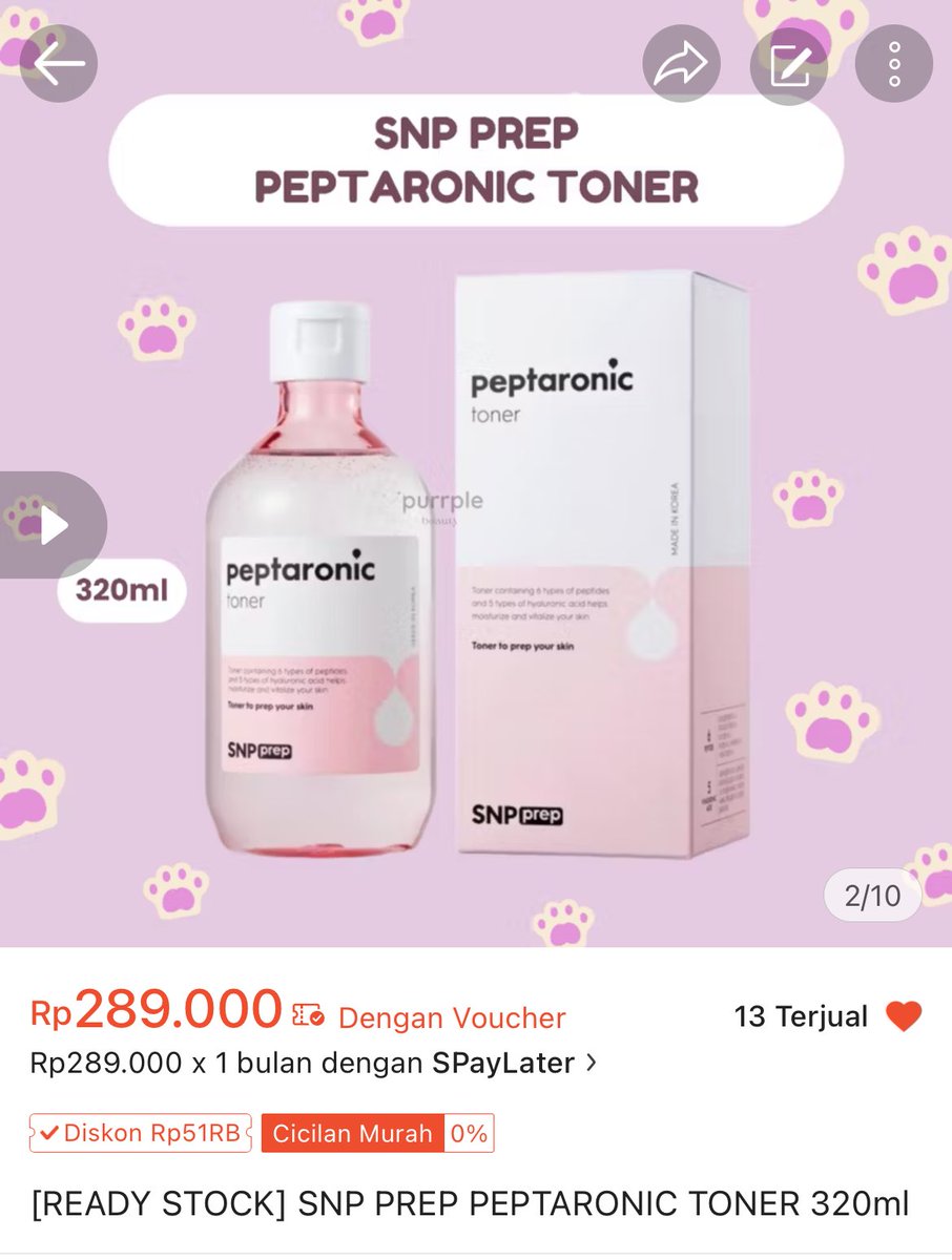Siapa yang lagi cari SNP Prep Peptaronic Toner??? di kita sudah ready stock yaaa ✨

Stocknya limited yaa cusss langsung dicheck-out  guys 🙌🏻

id.shp.ee/md9sUrS