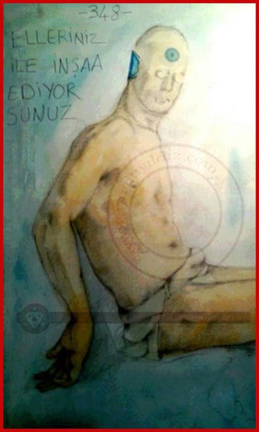 Latif Baba:  “Anlamıyor musunuz? Aslında robotlar ilişki kuruyor, yani onlar bize kendilerini icat ettiriyor. Var olan suni zeka vücut bulmak istiyor. Deccal’i inşa ediyor insanlık.”