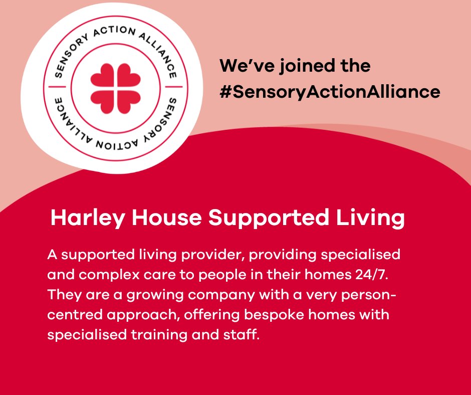 🌟 A warm welcome to Harley House Supported Living—our newest member of the #SensoryActionAlliance!

They’re pledging to:
🔹 Train 10% of staff as Sensory Champions
🔹 Provide training on sensory equipment

Together, we’re building inclusive care! 👏

#InclusionMatters