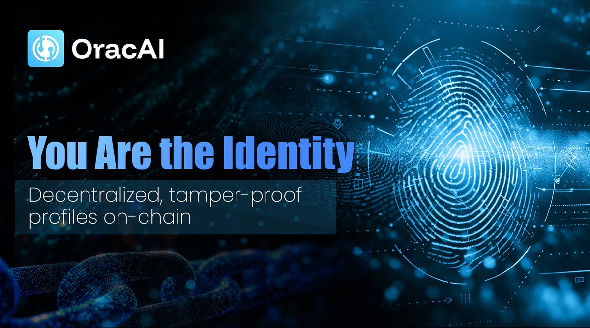 OracAIOfficial's tweet image. 🧬 You Are the Identity
No more renting your digital presence.
With #OracAI, your profile is decentralized, tamper-proof, and permanently anchored on the Binance Smart Chain.
Own your identity. Control your data. Shape your Web3 future.😎