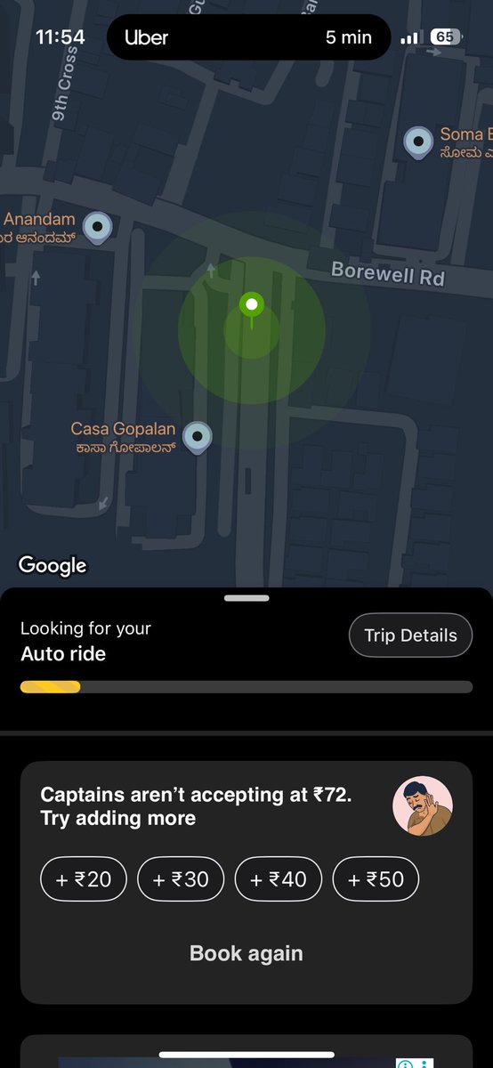 jsakshxm's tweet image. Only in Bangalore will an auto quote ₹72 and still reject you,
while Uber sends a cab at ₹57 😭

And I still reach office late — no one’s mad. No founder pressure @matiks_play 

Sirf kaam hoona chahiye 😤