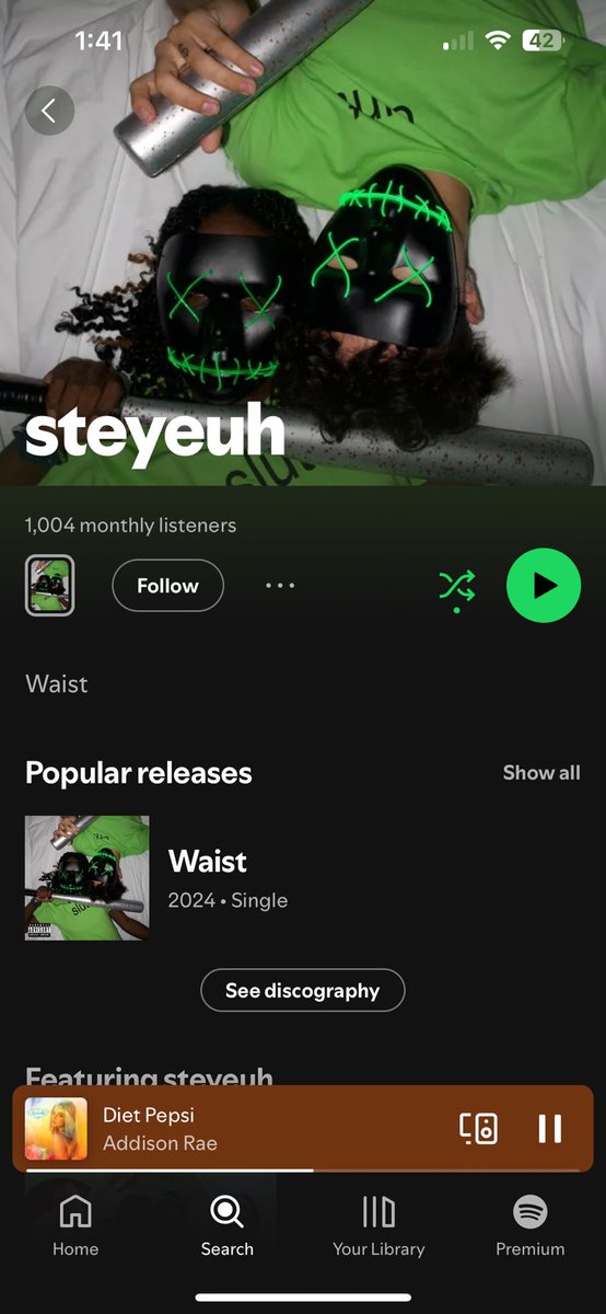 steiandchrishq's tweet photo. @steyeuh has now surpassed 1,000 monthly listeners on Spotify. 

This has not been achieved since 2024.
#steyeuh #spotify https://t.co/H72QXPe7rl