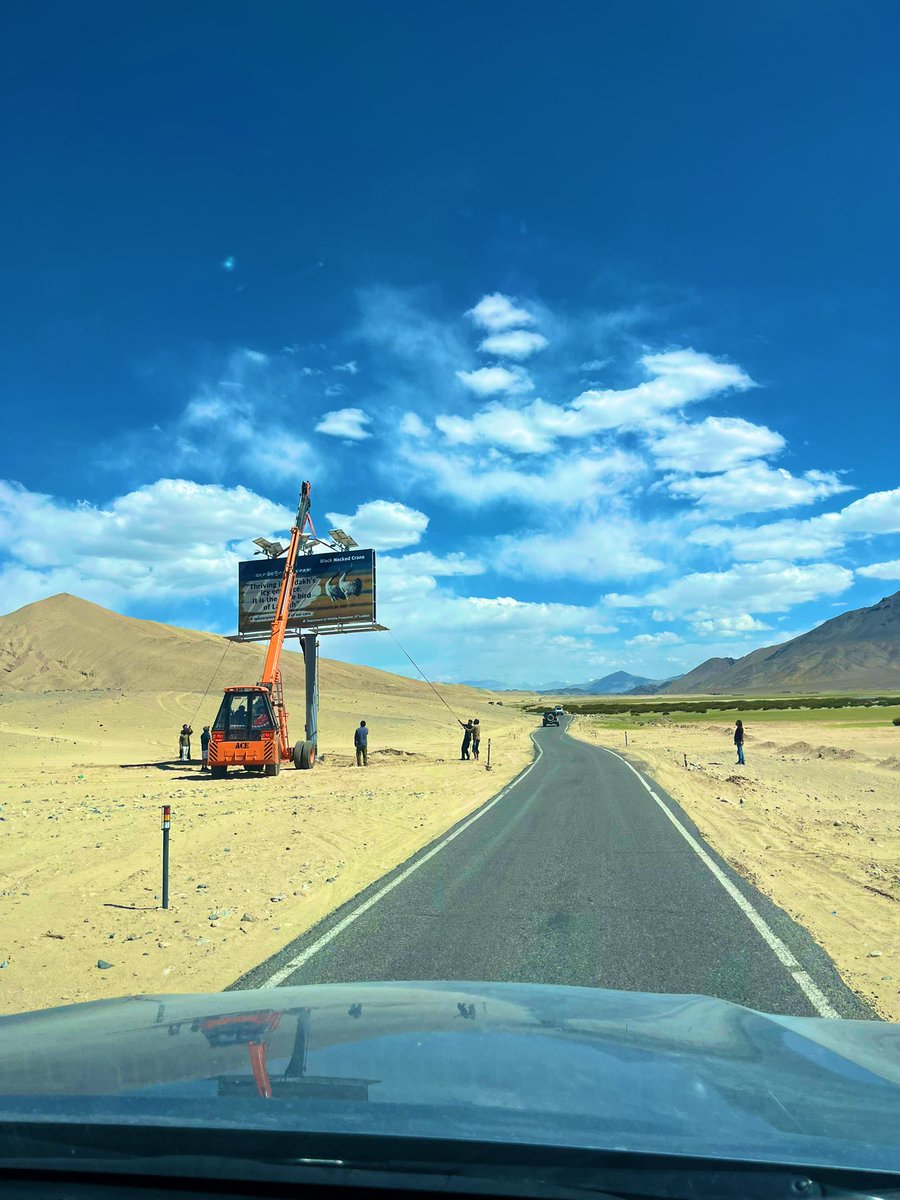 Just look at how stunning the view was now it’s going to be spoiled by new hoardings on the Leh to Hanle road. 

Sure, it’s for wildlife awareness, but can’t we avoid putting boards in such pristine spots? 

Let the natural beauty speak for itself. Hope these hoardings don’t soon